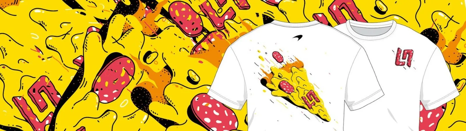 McLaren Store Do you want a pizza this awesome Lando T-Shirt? 