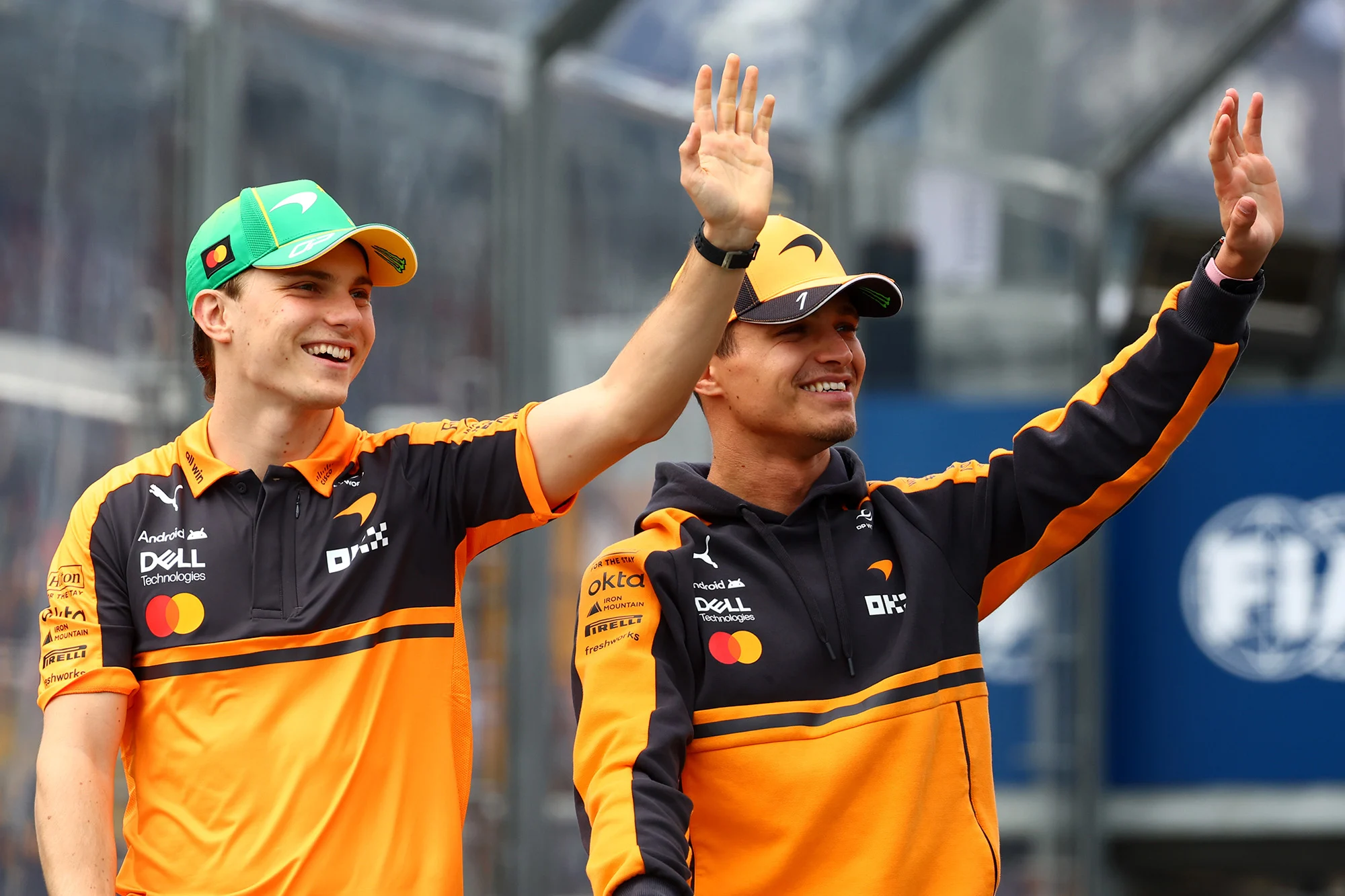 Oscar Piastri and Lando Norris at the British Grand Prix