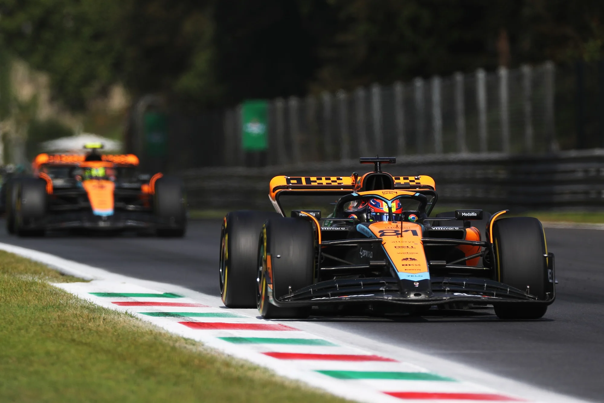 Oscar Piastri leading the 2023 Italian Grand Prix
