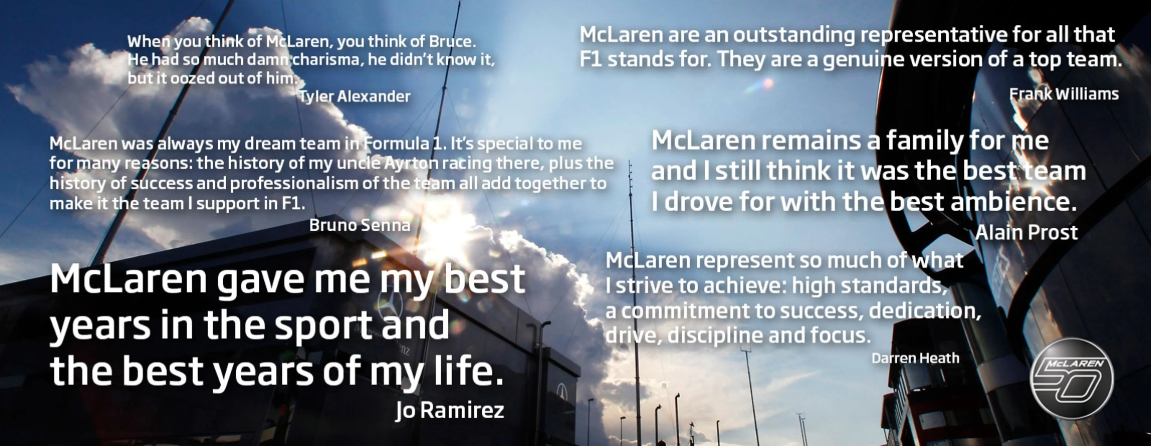 F1 Stars on McLaren's Magic 50