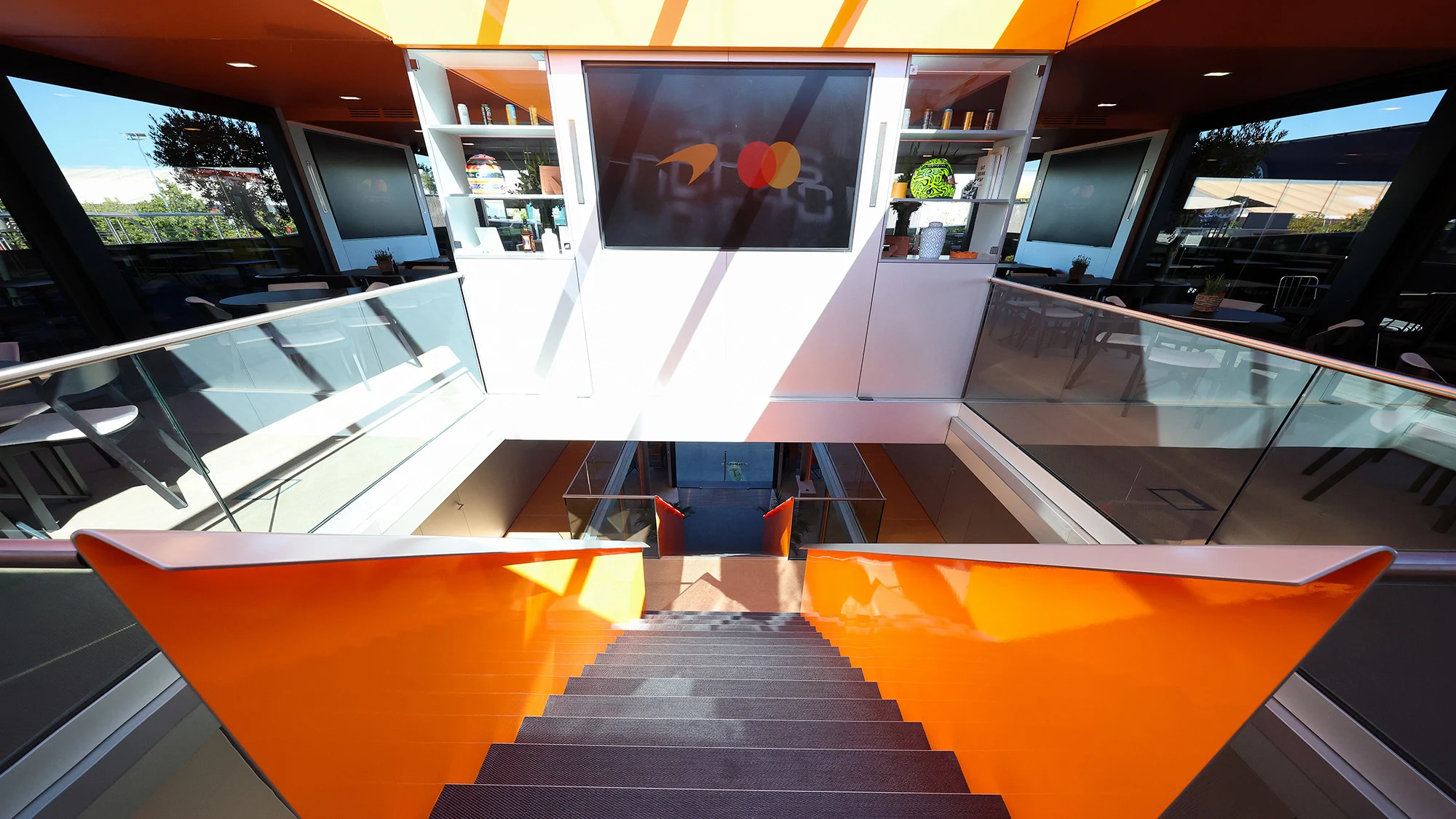 The roof terrace of McLaren's new Team Hub