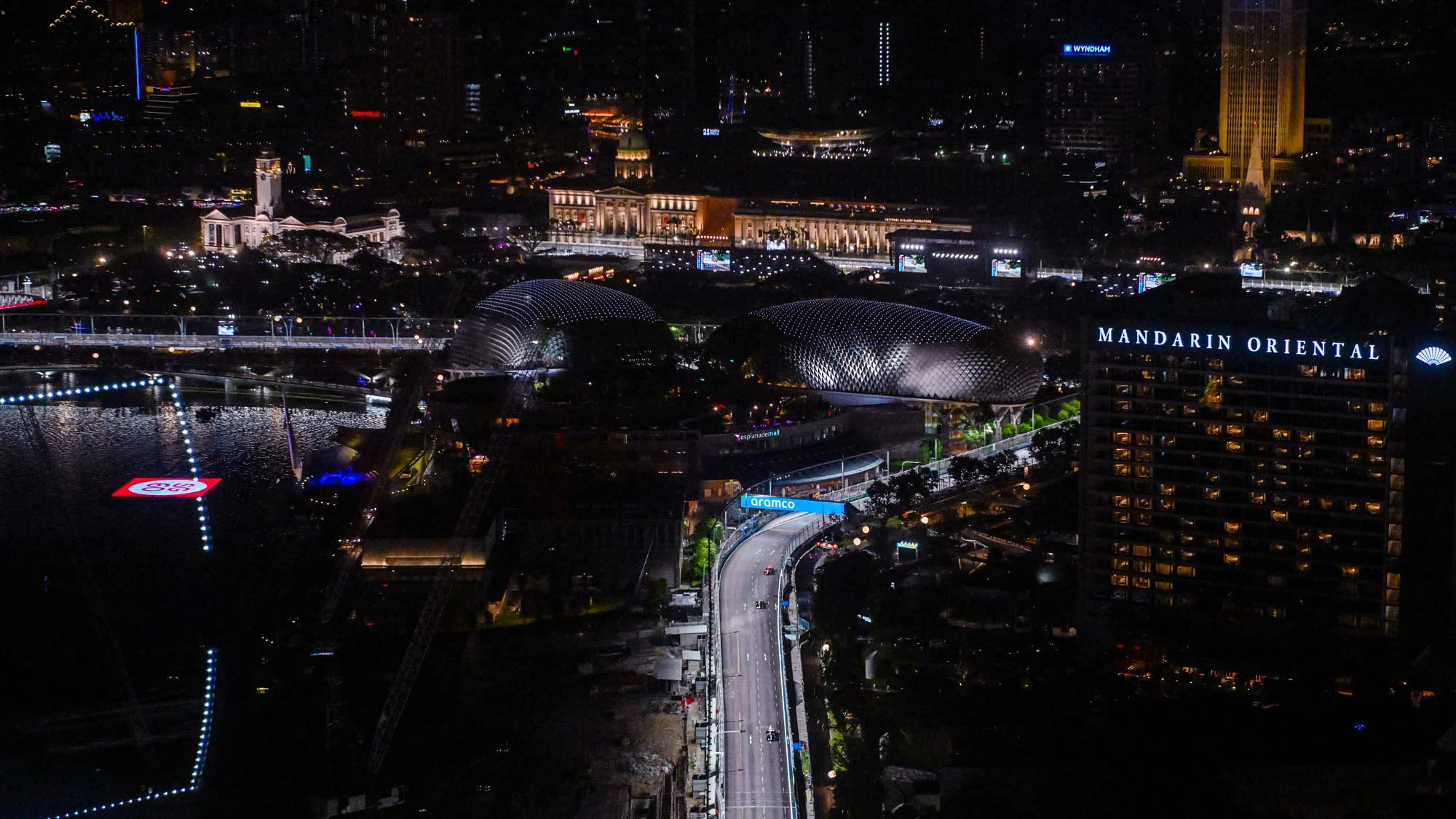 Lando Norris driving the McLaren MCL39 on track during to the F1 Grand Prix of Singapore at Marina Bay Street Circuit on October 05, 2025