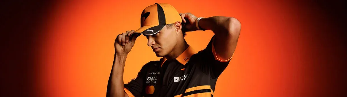 Lando wearing the replica range