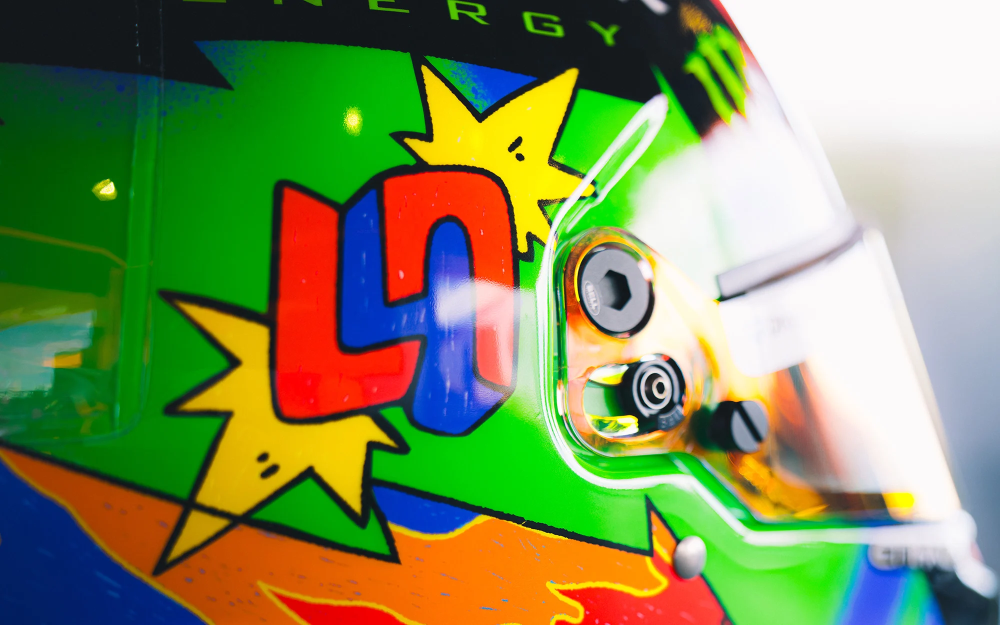 Lando Norris Spanish GP helmet