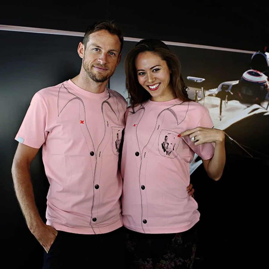 Heritage - Formula-1 - Drivers - Jenson-button - Pink-shirts-for-silverstone