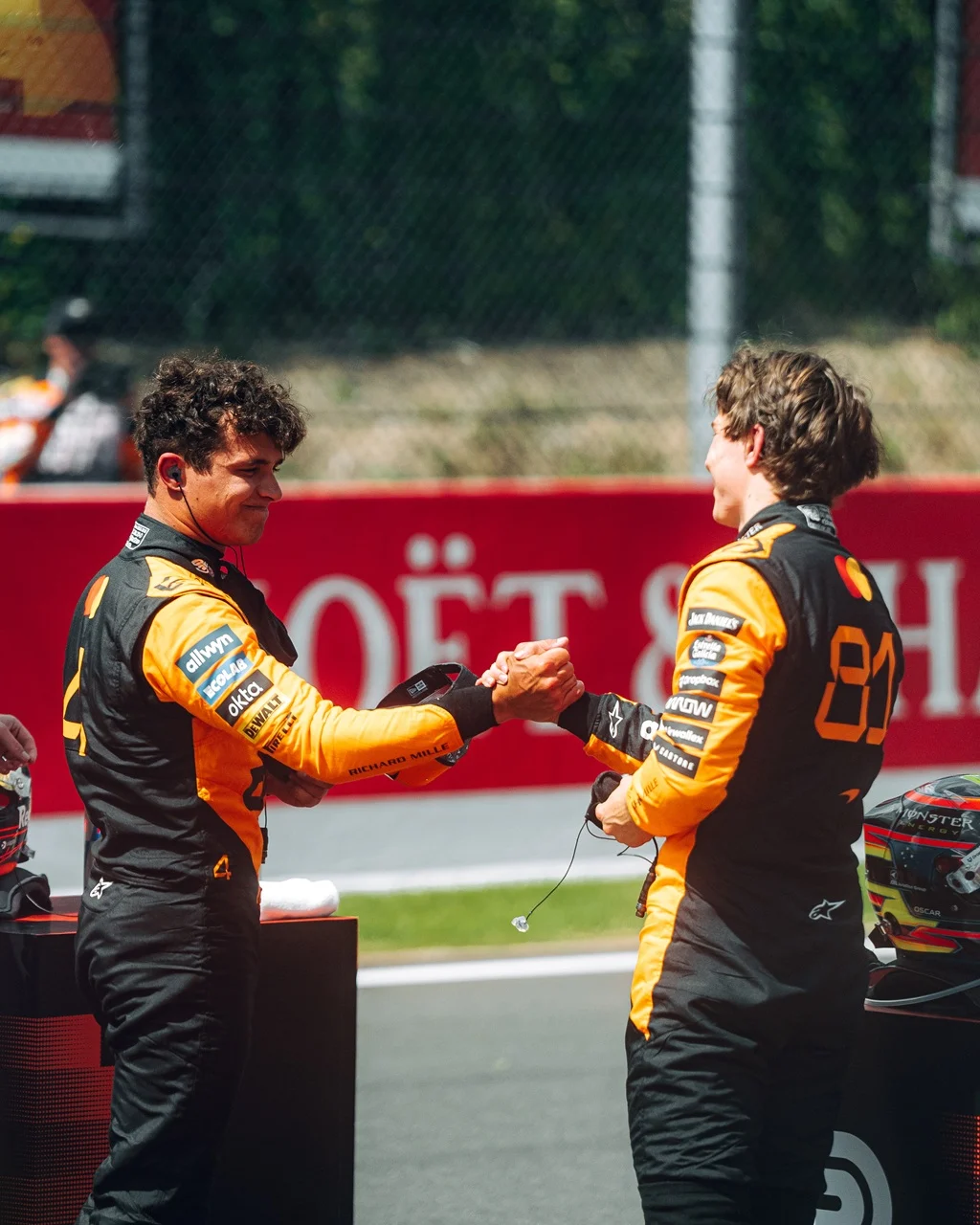 Hear from McLaren Formula 1 drivers Lando Norris and Oscar Piastri, as well as Team Principal Andrea Stella, after the Sprint and Qualifying in Belgium.