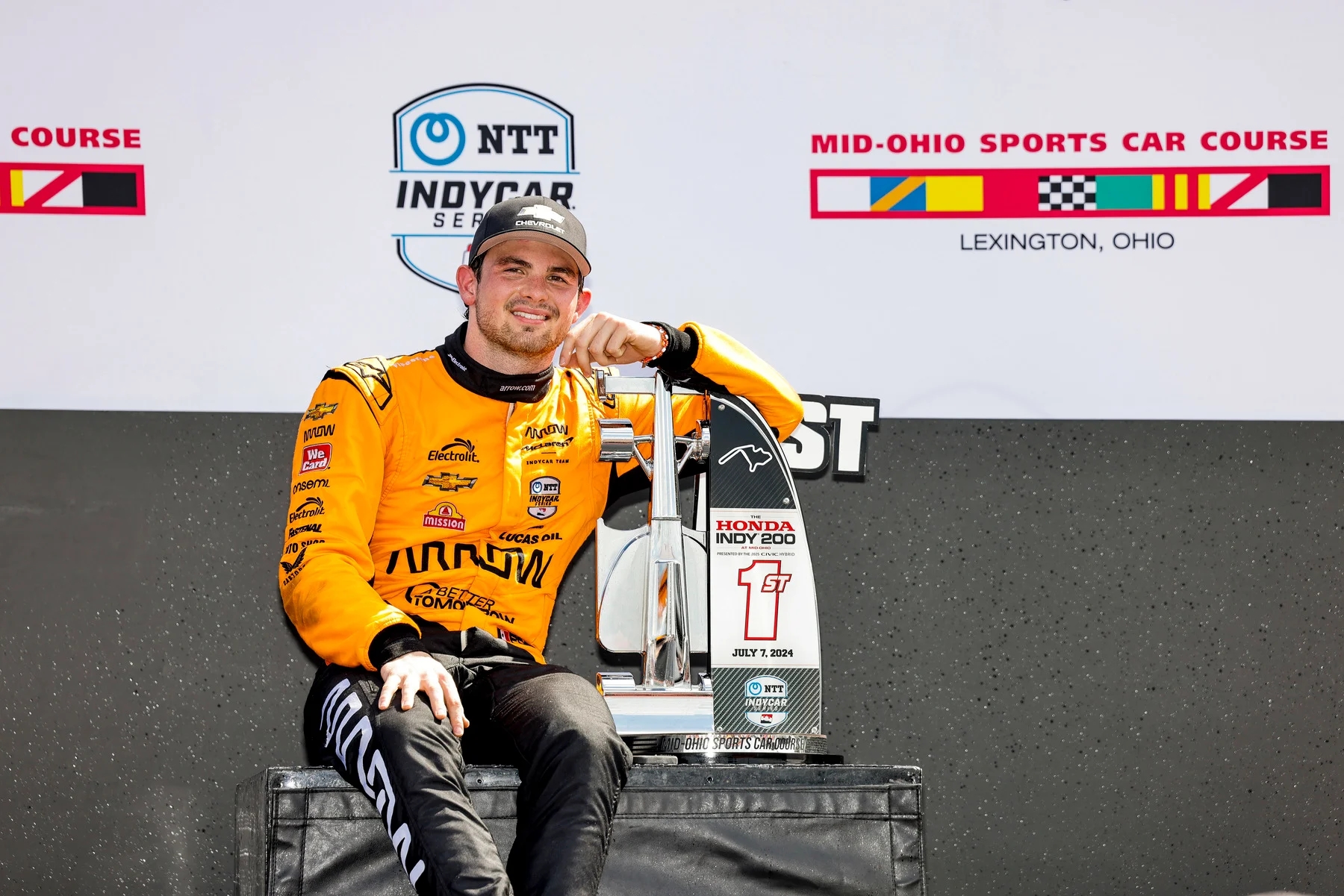 Indycar - 2024 - Grand-prix-at-mid-ohio - Pato-on-his-landmark-victory-in-mid-ohio