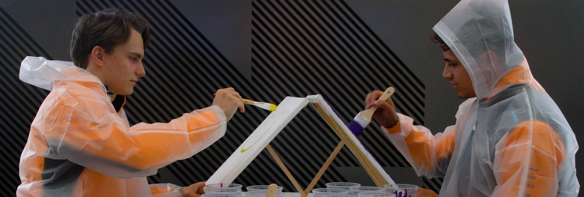 Portrait Painting with Lando Norris and Oscar Piastri