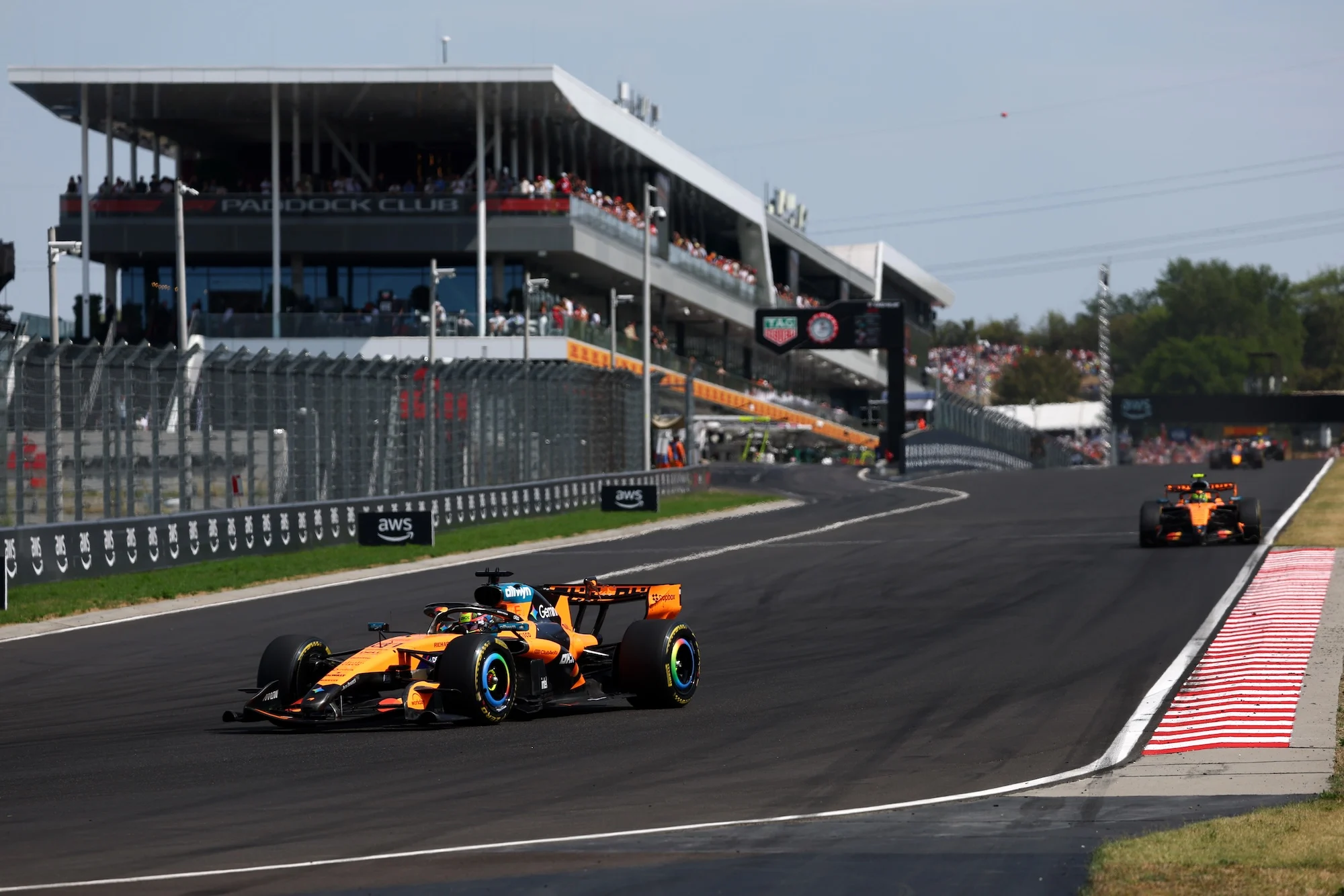 Oscar Piastri and Lando Norris on track at the Zandvoort Grand Prix