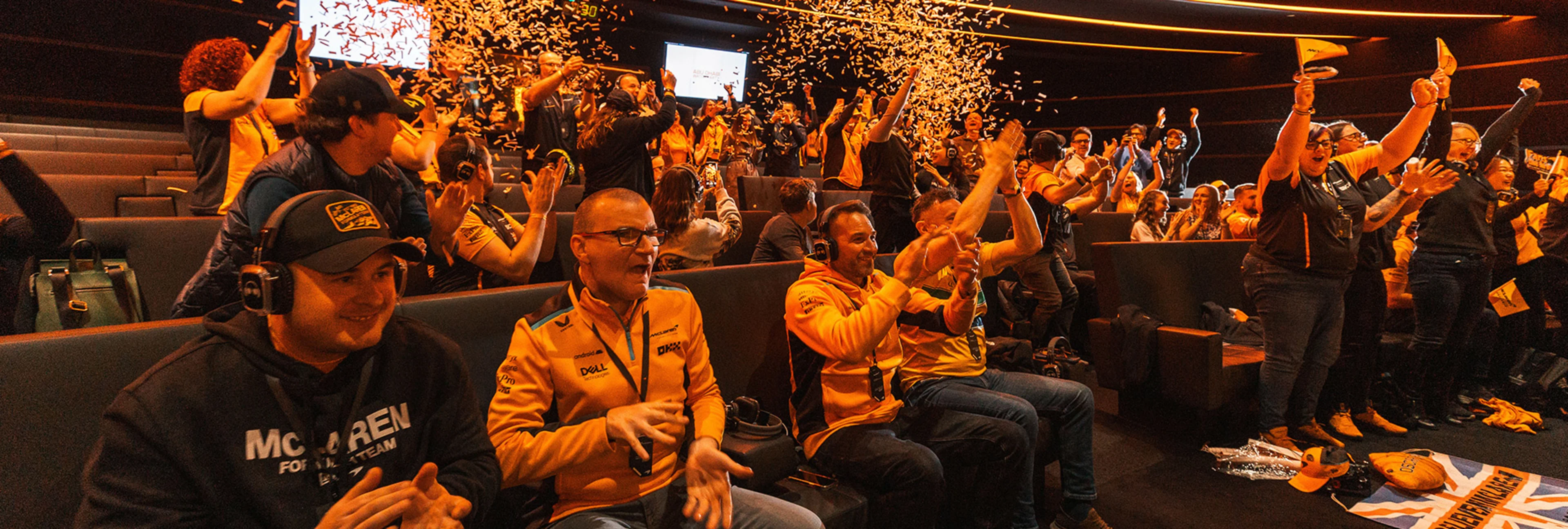 Watching the season finale with our fans at the McLaren factory
