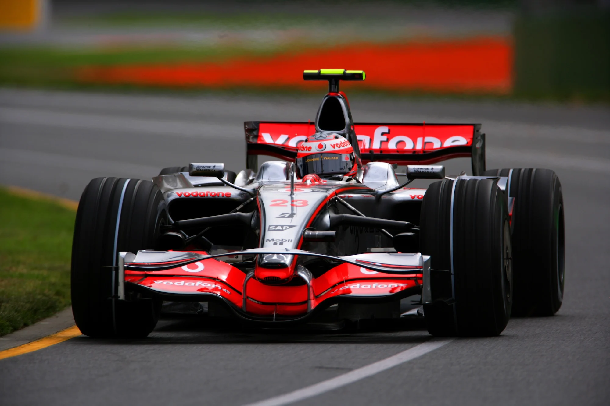 Heikki Kovalainen leading the Austrlian grand prix in 2008