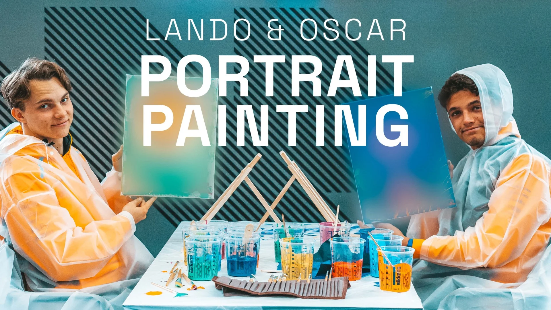 Video Poster - Formula-1 - 2023 - Portrait-painting-with-lando-and-oscar