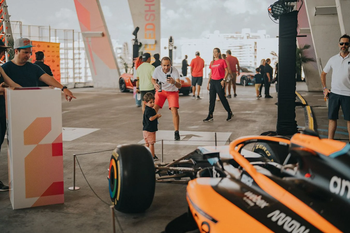 The McLaren Miami Speed Shop The only place in Miami you'll find F1 cars, supercars, live Djs, gaming and McLaren merch - 1