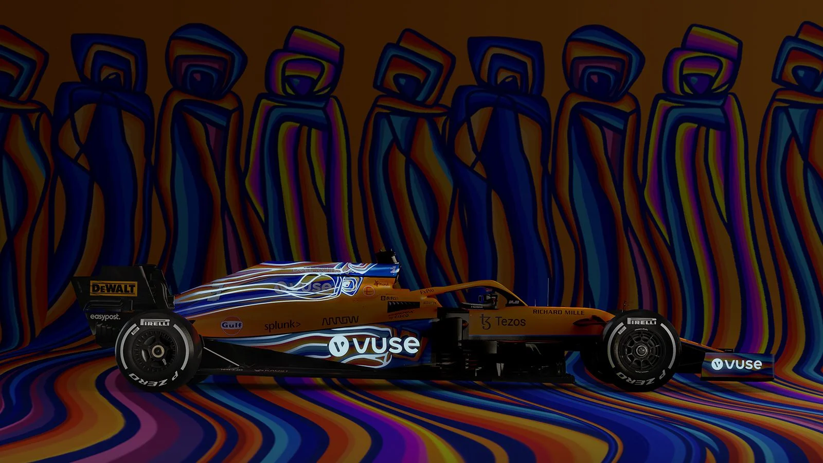 McLaren Racing and Vuse reveal one-off livery designed by emerging UAE-based artist The livery designed as part of the Vuse 'Driven By Change' campaign will race at the Abu Dhabi GP - 1