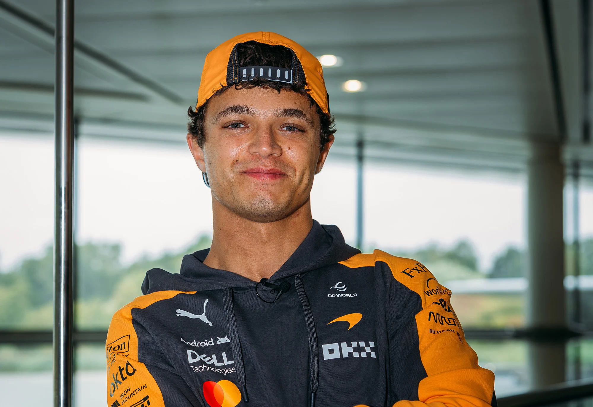 Lando Norris at the MTC after announcing his signed contract