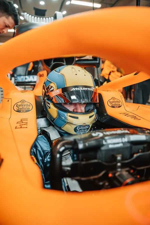 Latest-news - Mclarenracing - Article - Mcl35-filming-day-2020-app - Filming day: best shots The team take the MCL35 to Barcelona for its track debut - 3