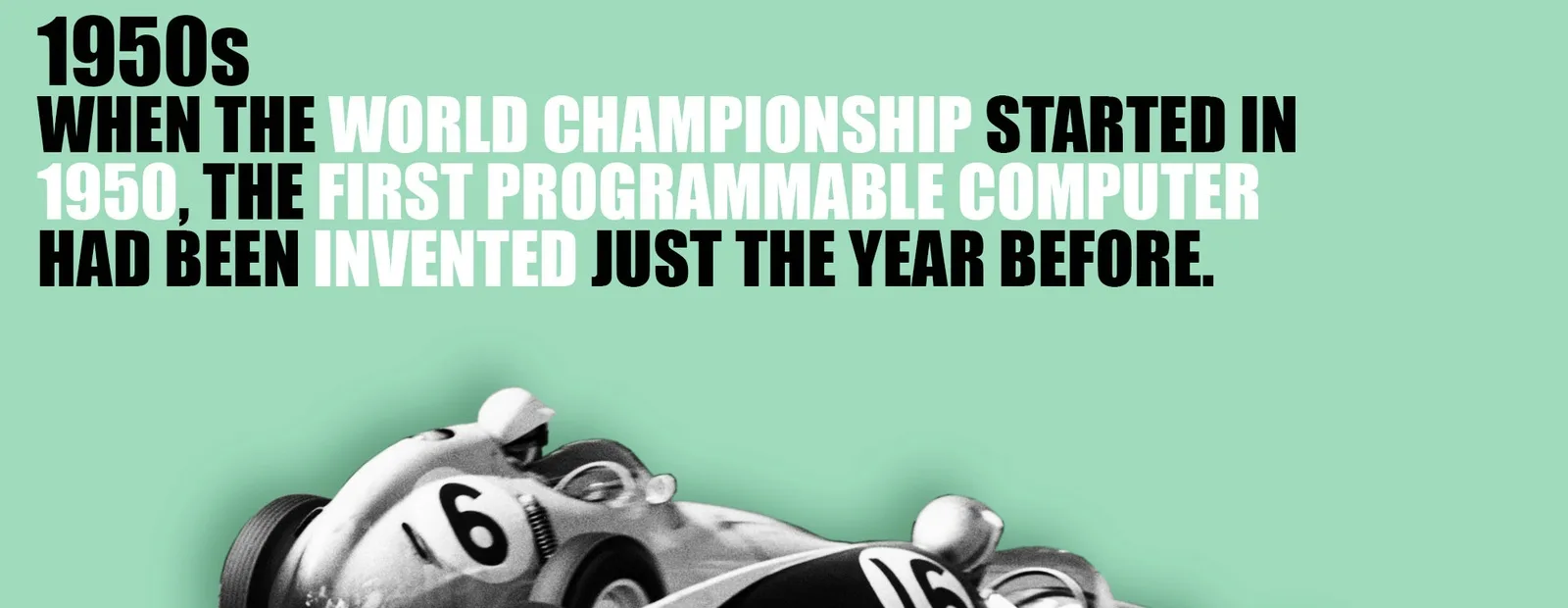 A brief history of computing in Formula 1