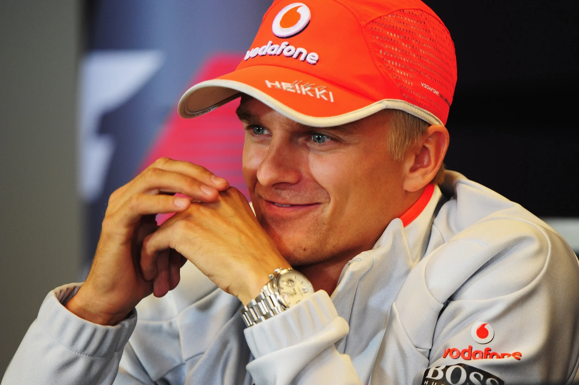 Heikki Kovalainen at the drivers press conference in Spa Francorchamps, Belgium, 2009