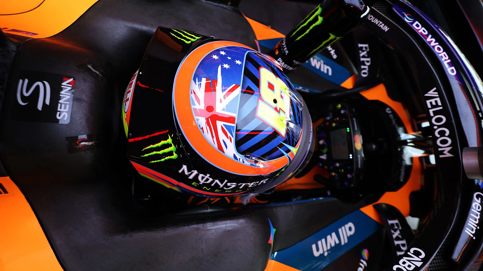 Oscar Piastri and McLaren prepares to drive in the garage during qualifying ahead of the F1 Grand Prix of Azerbaijan at Baku City Circuit