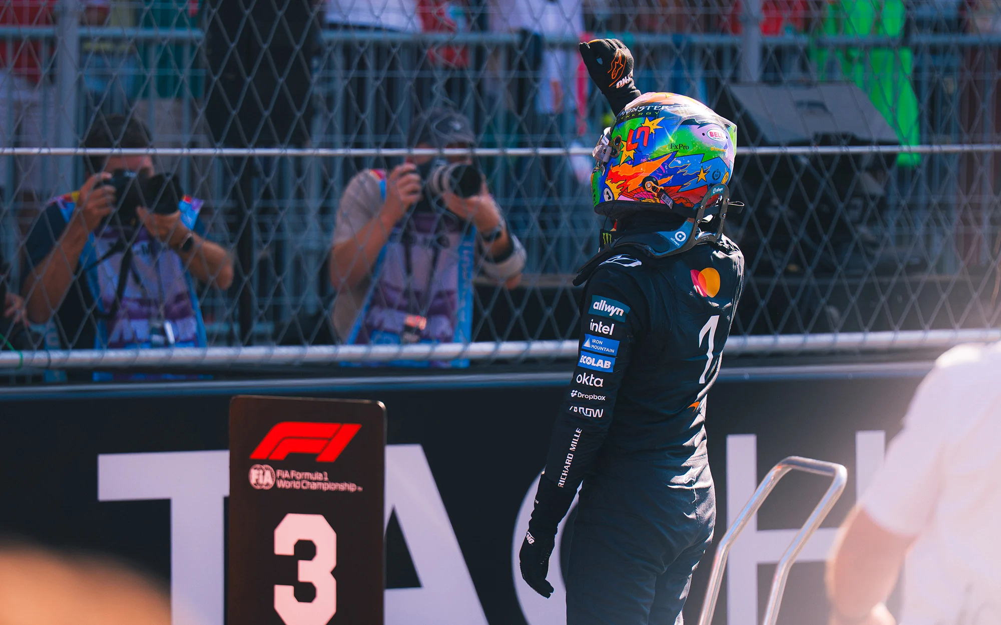 Lando Norris after finishing P3 at the Spanish Grand Prix