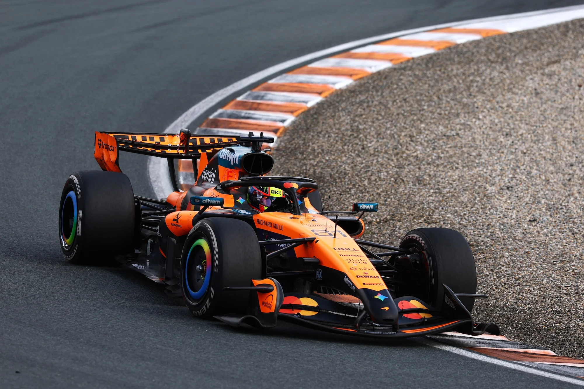 Oscar Piastri driving on track at the Zandvoort grand prix