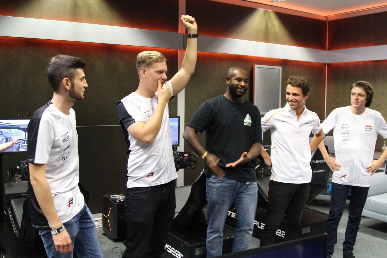 Gaming - F1-esports-series - 2018 - Video-games-day - Video Games Day Olli, Bono, Enzo and Lando Norris celebrate Video Games Day the only way they know how - 5