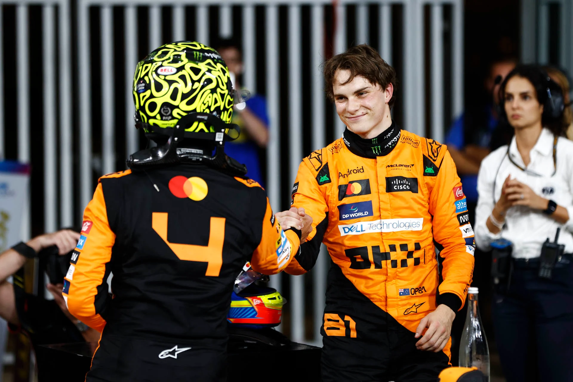 Hear from McLaren Formula 1 drivers Lando Norris and Oscar Piastri, as well as Team Principal Andrea Stella, after Qualifying in Abu Dhabi.