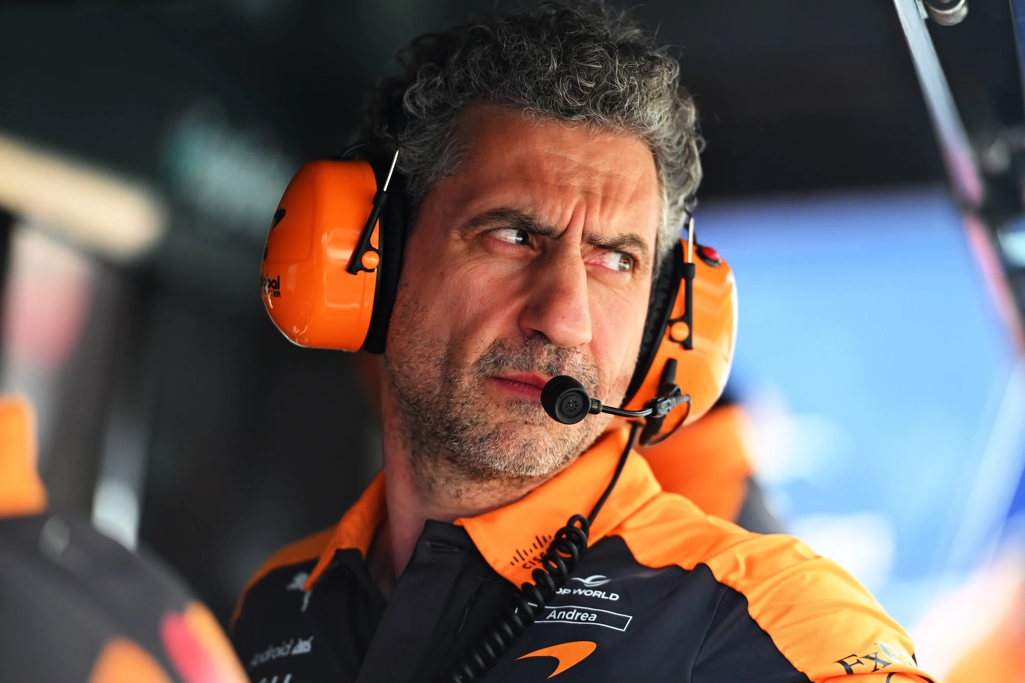 Andrea Stella on the pit wall during qualifying ahead of the F1 Grand Prix of Hungary