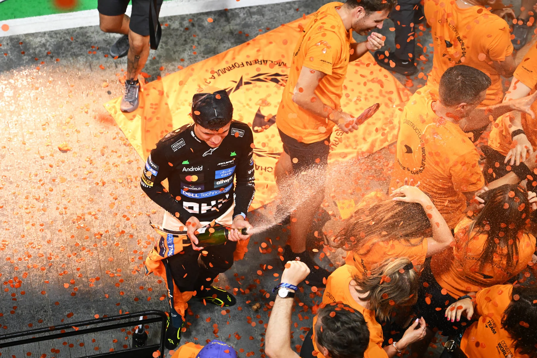 Formula-1 - 2025 - Celebrating-title-number-10-in-singapore