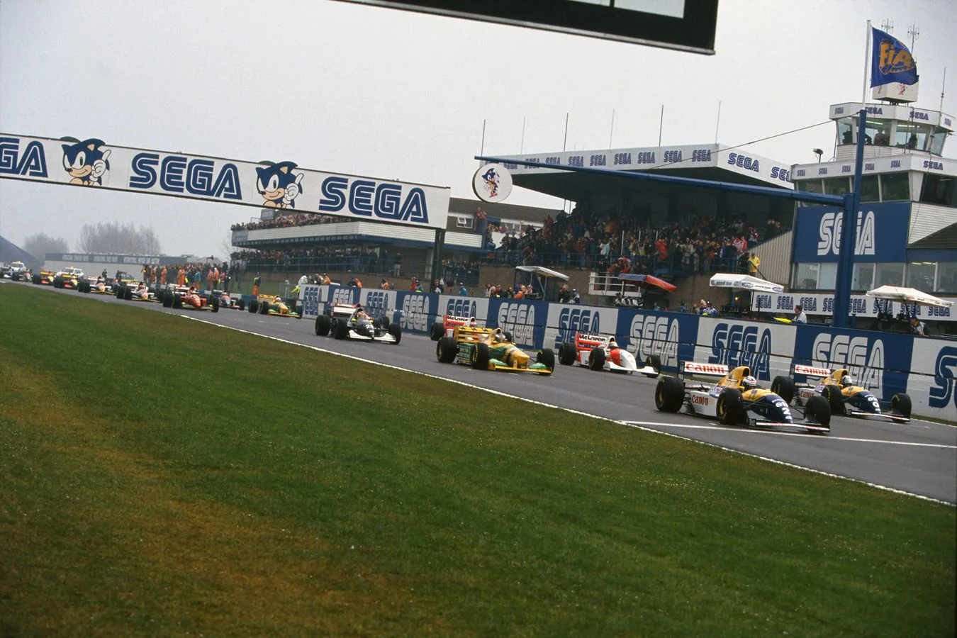 Opening lap at Donington Park