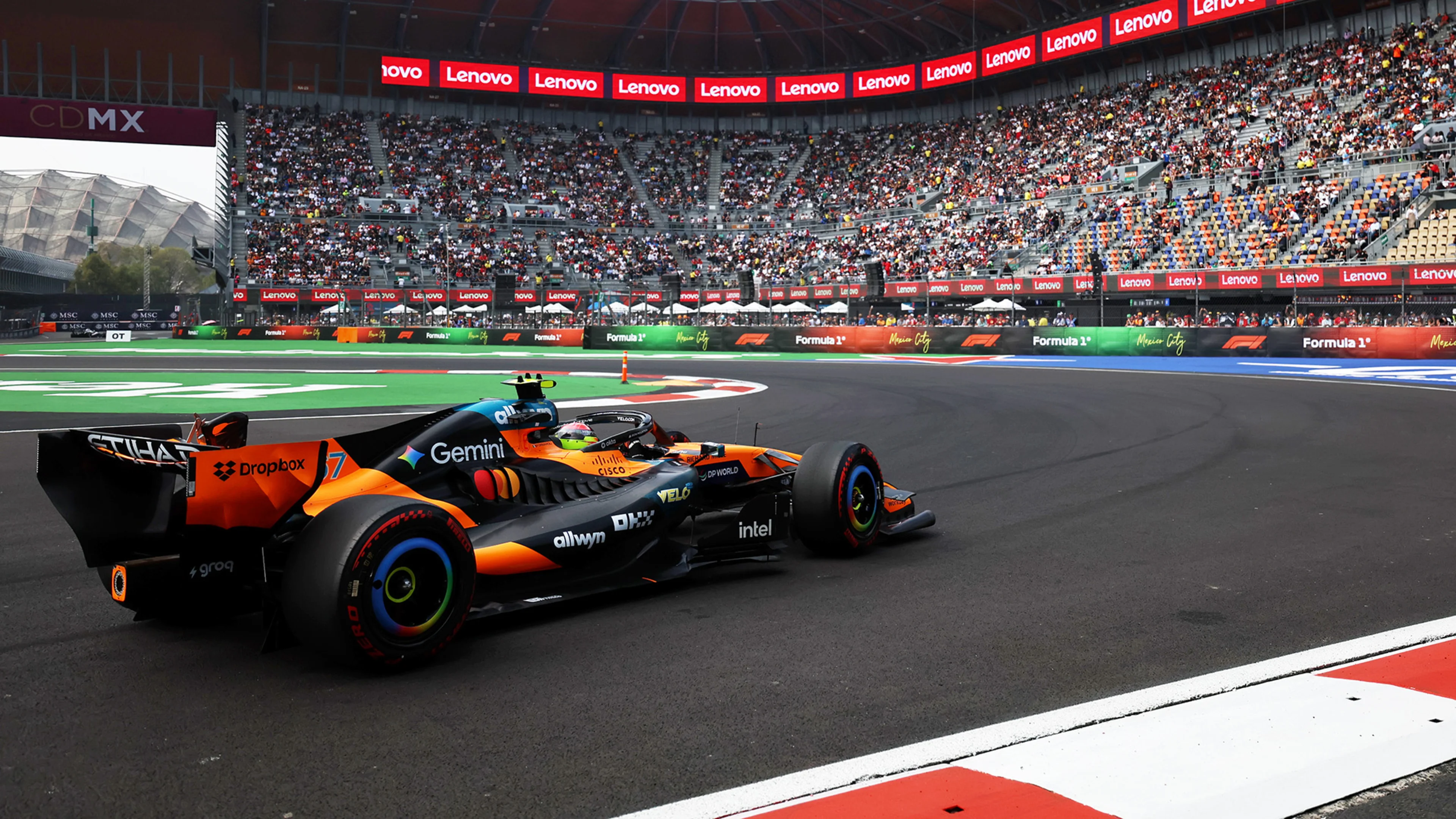 Leonardo Fornaroli of Italy driving the (67) McLaren MCL40 Mercedes on track during practice ahead of the F1 Grand Prix of Mexico at Autodromo Hermanos Rodriguez on October 30, 2026 in Mexico City, Mexico.