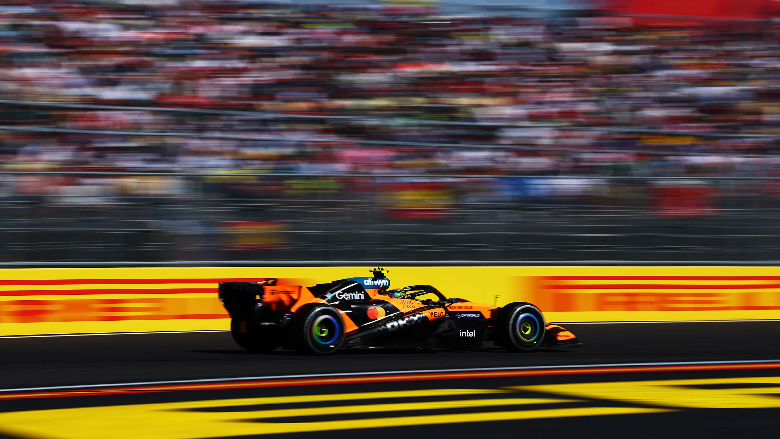 Lando Norris on track at Spanish Grand Prix