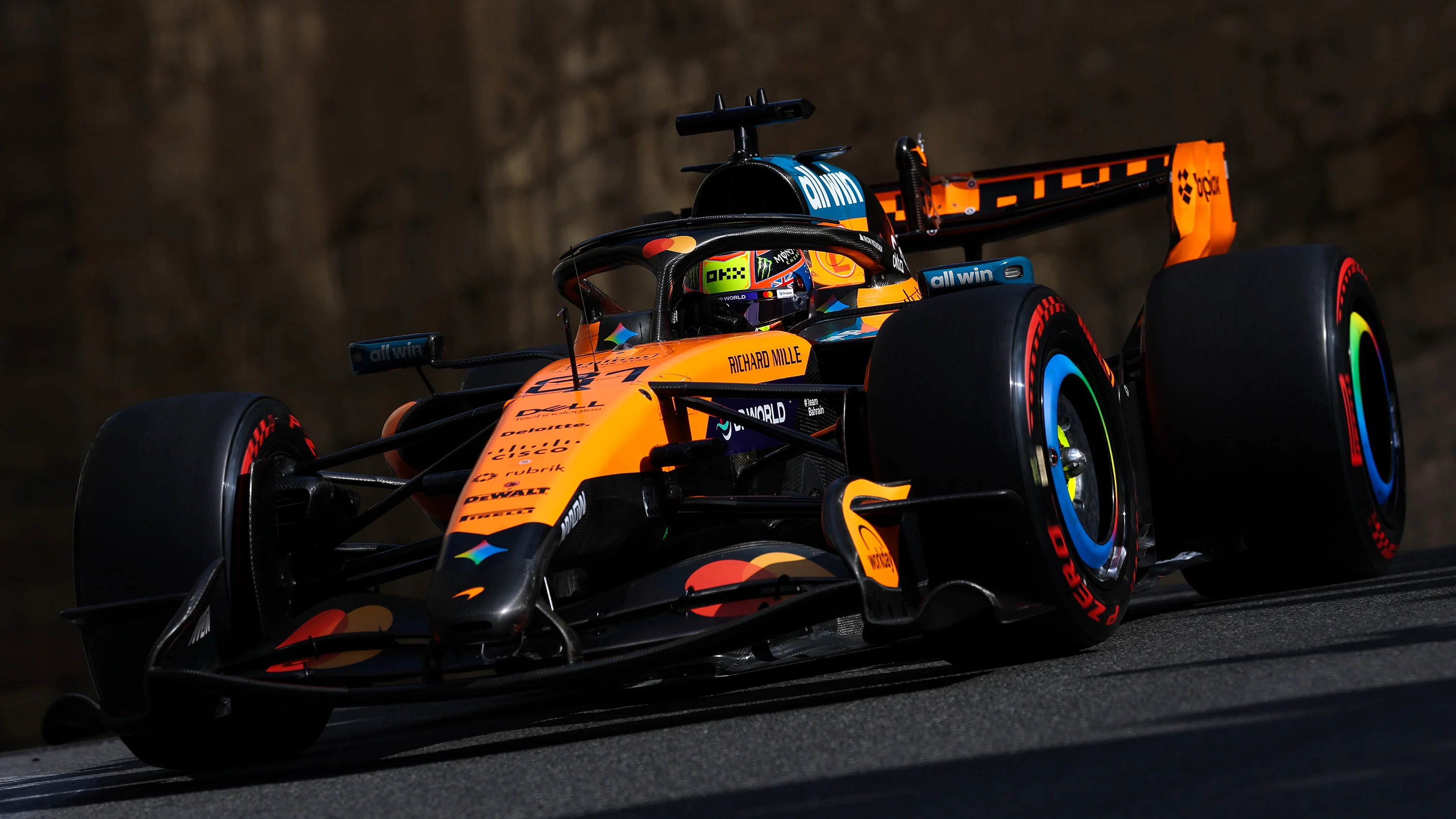 Oscar Piastri in the MCL40 at the Azerbaijan Grand Prix