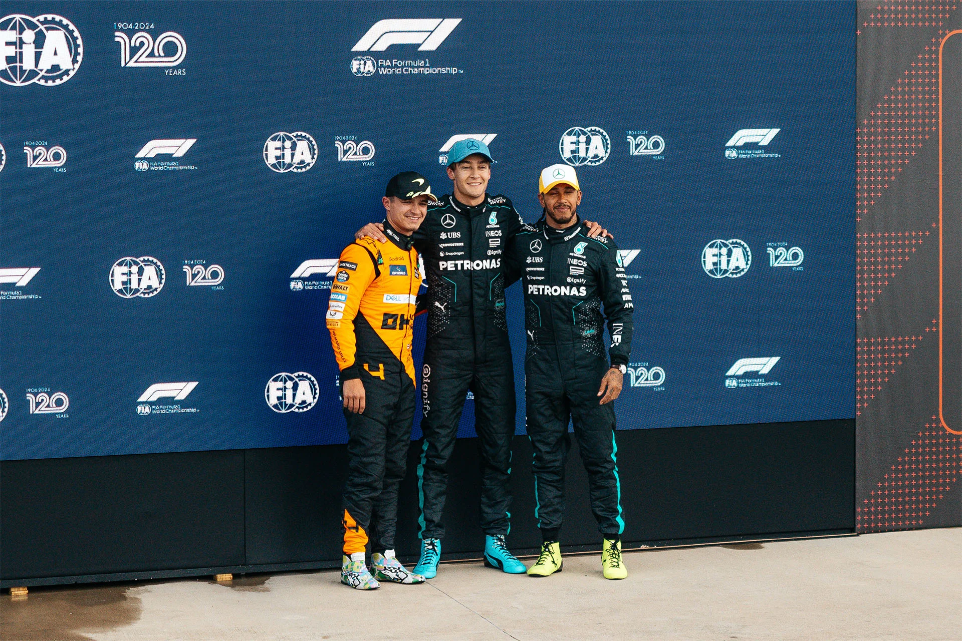 Hear from McLaren Formula 1 drivers Lando Norris and Oscar Piastri, as well as Team Principal Andrea Stella, after Qualifying in the UK.