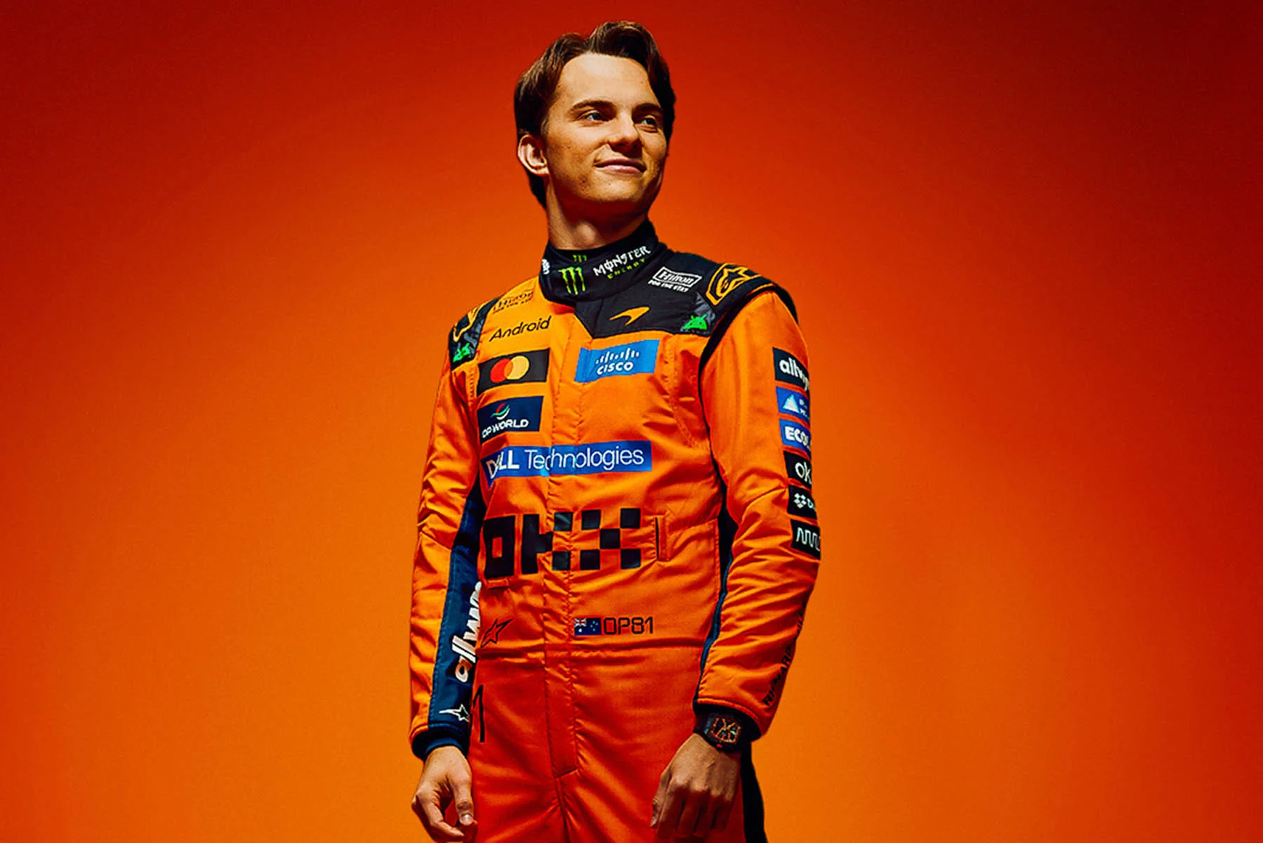 Oscar Piastri in the 2026 Overalls