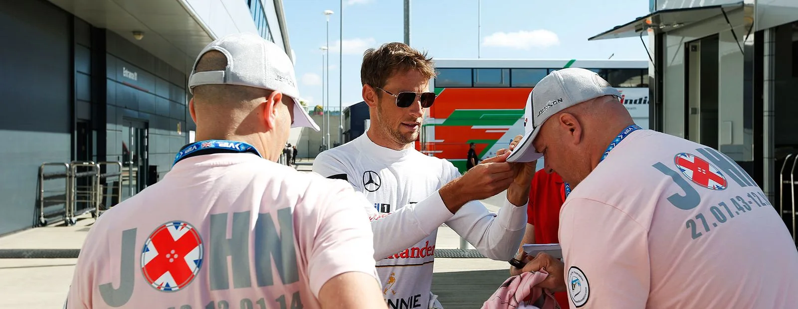 Jenson thanks fans for pink T-shirt support at Silverstone