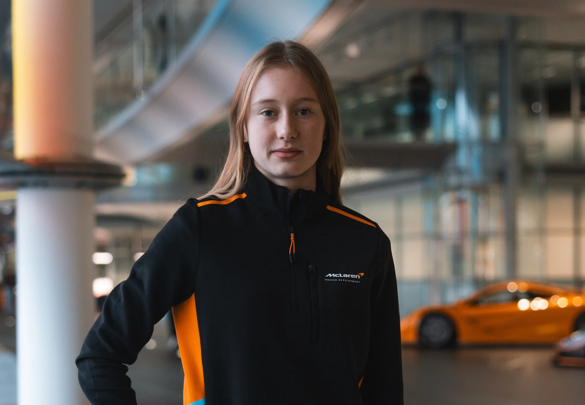 Ella Häkkinen at the McLaren Technology Centre