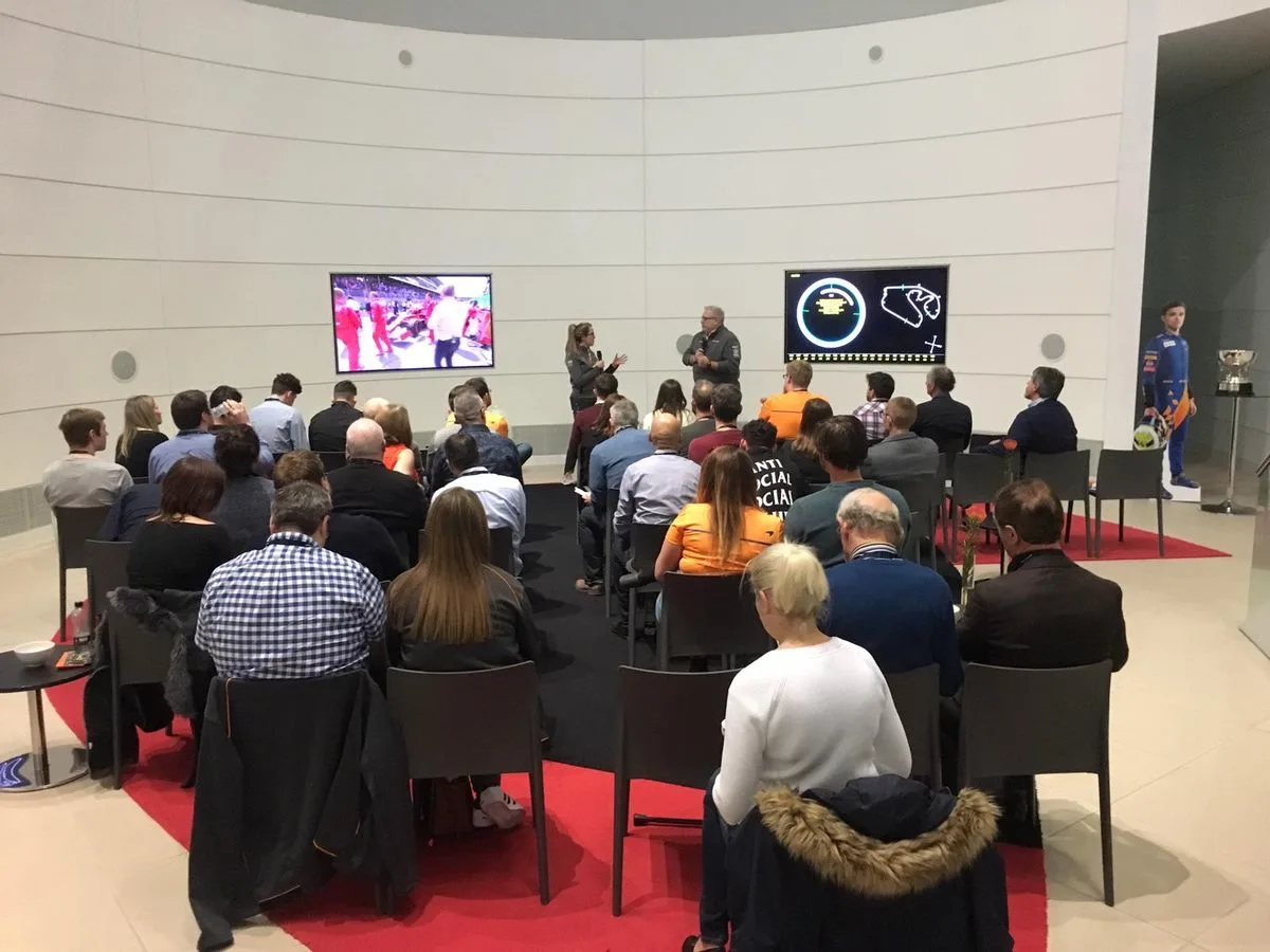 Back at base Our lucky McLaren Plus fans gather at HQ to watch the Brazilian GP - 0