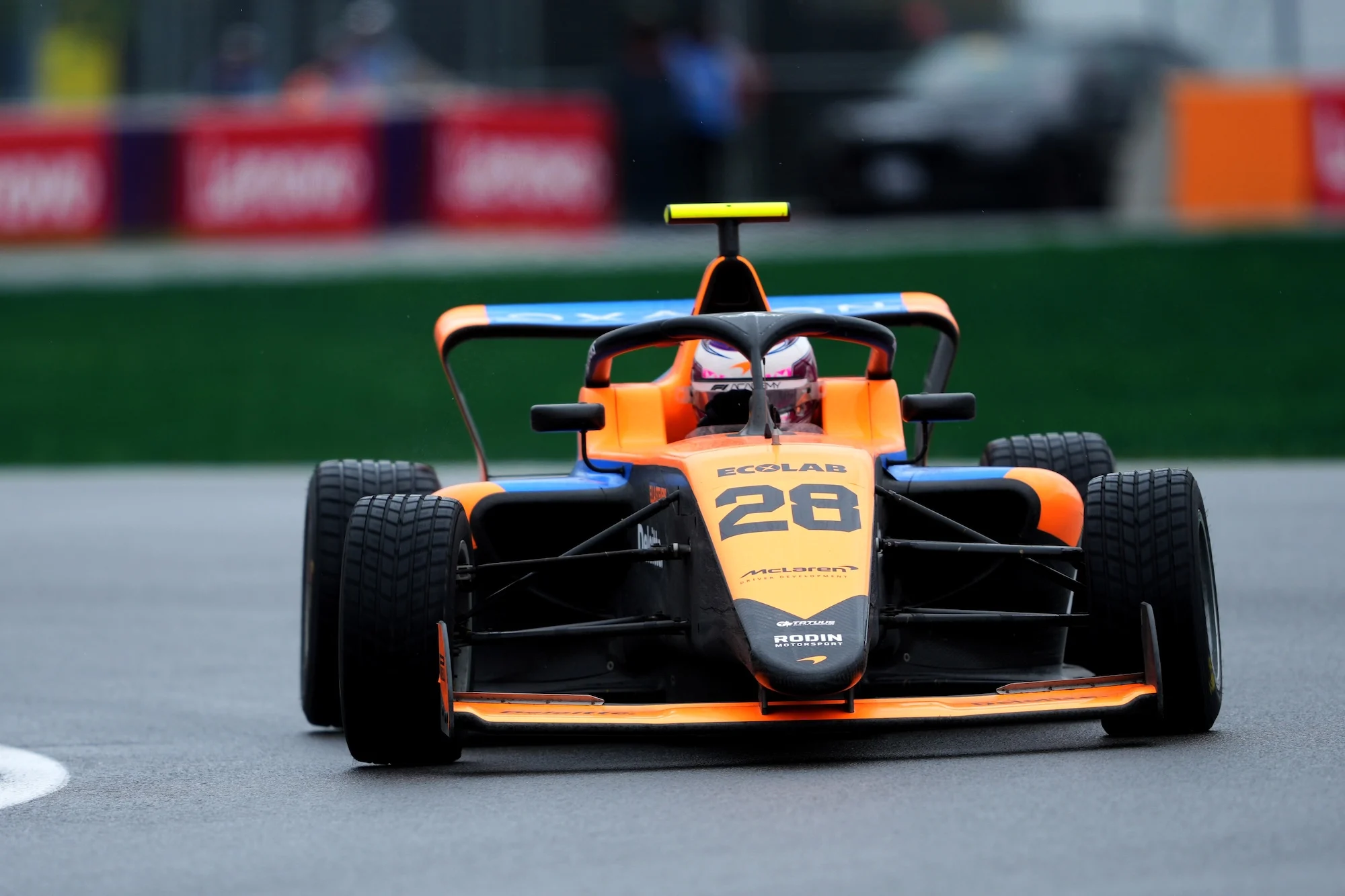 Ella Stevens on track during F1 Academy Round 2, race 3 at Circuit Gilles Villeneuve