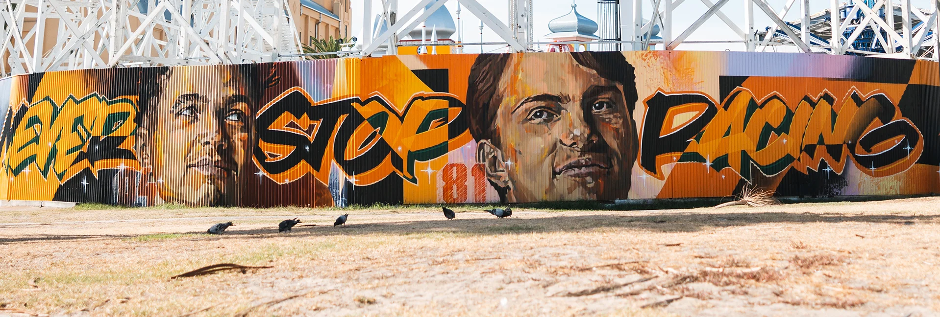 What does Never Stop Racing mean?