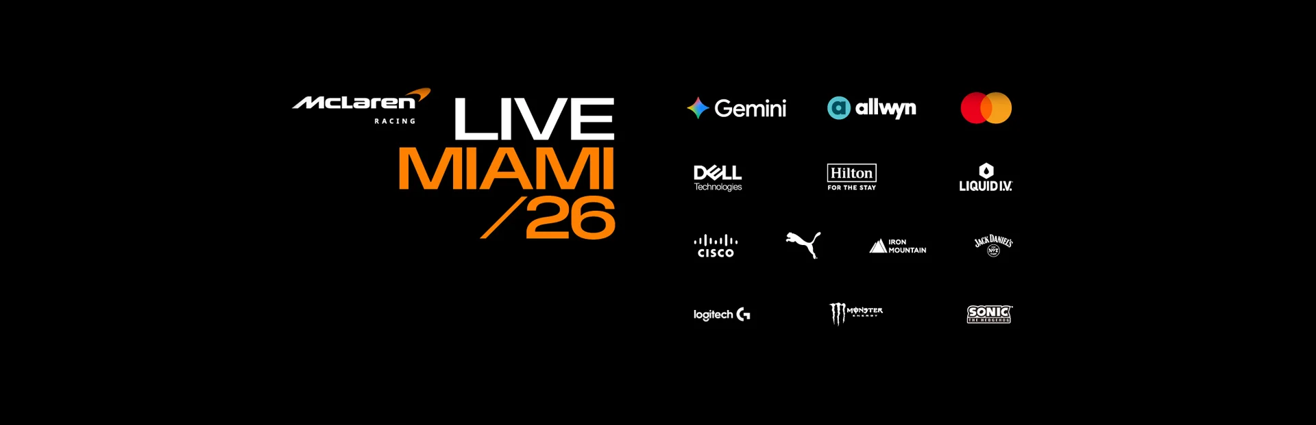 McLaren Racing Live Miami stack