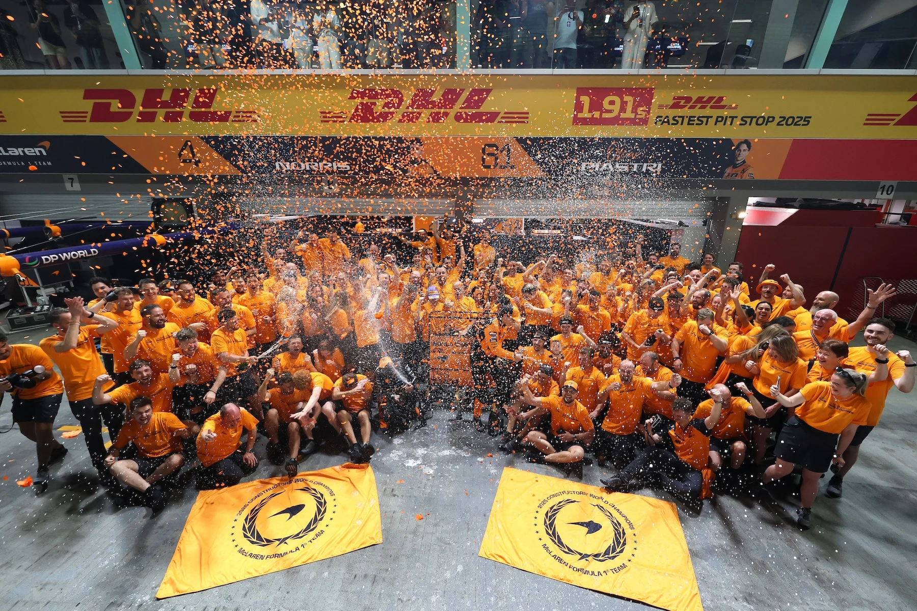 Formula-1 - 2025 - Celebrating-title-number-10-in-singapore
