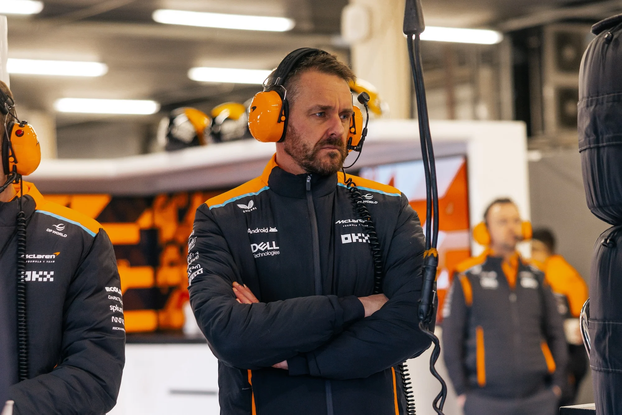 Neil Houldey in the McLaren garage