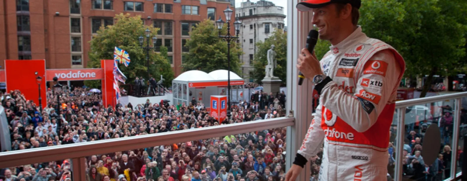 Jenson takes to the streets of Manchester