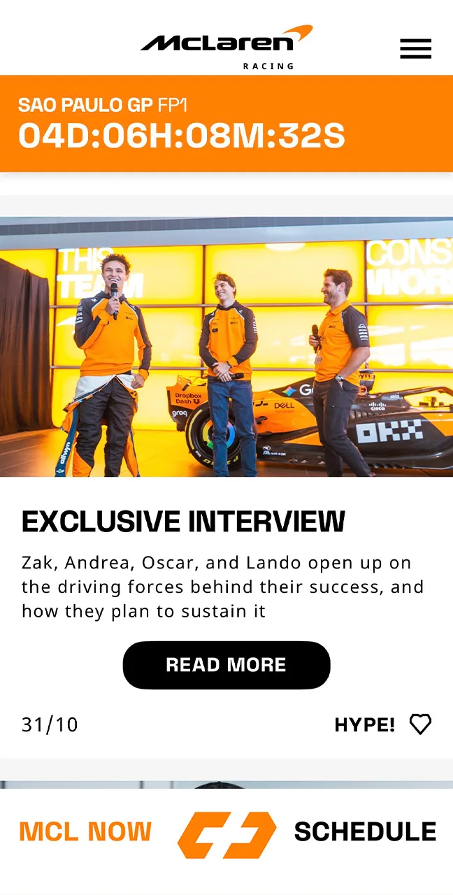 Latest-news - Mclarenracing - Article - Download-official-mclaren-app - Shots of the McLaren App - 2