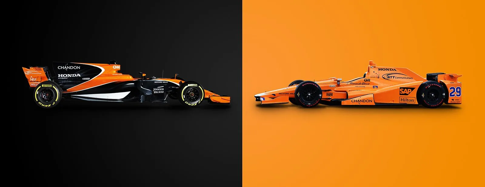 McLaren Honda MCL32 vs McLaren-Honda-Andretti #29