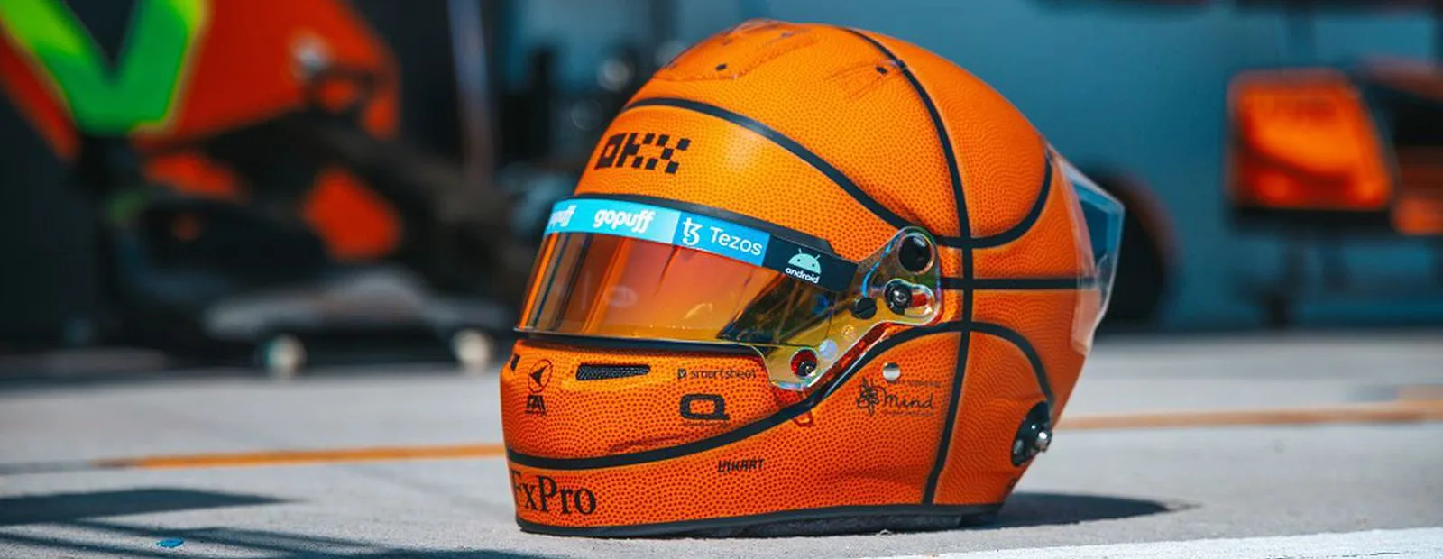 Lando's 2022 helmet collection