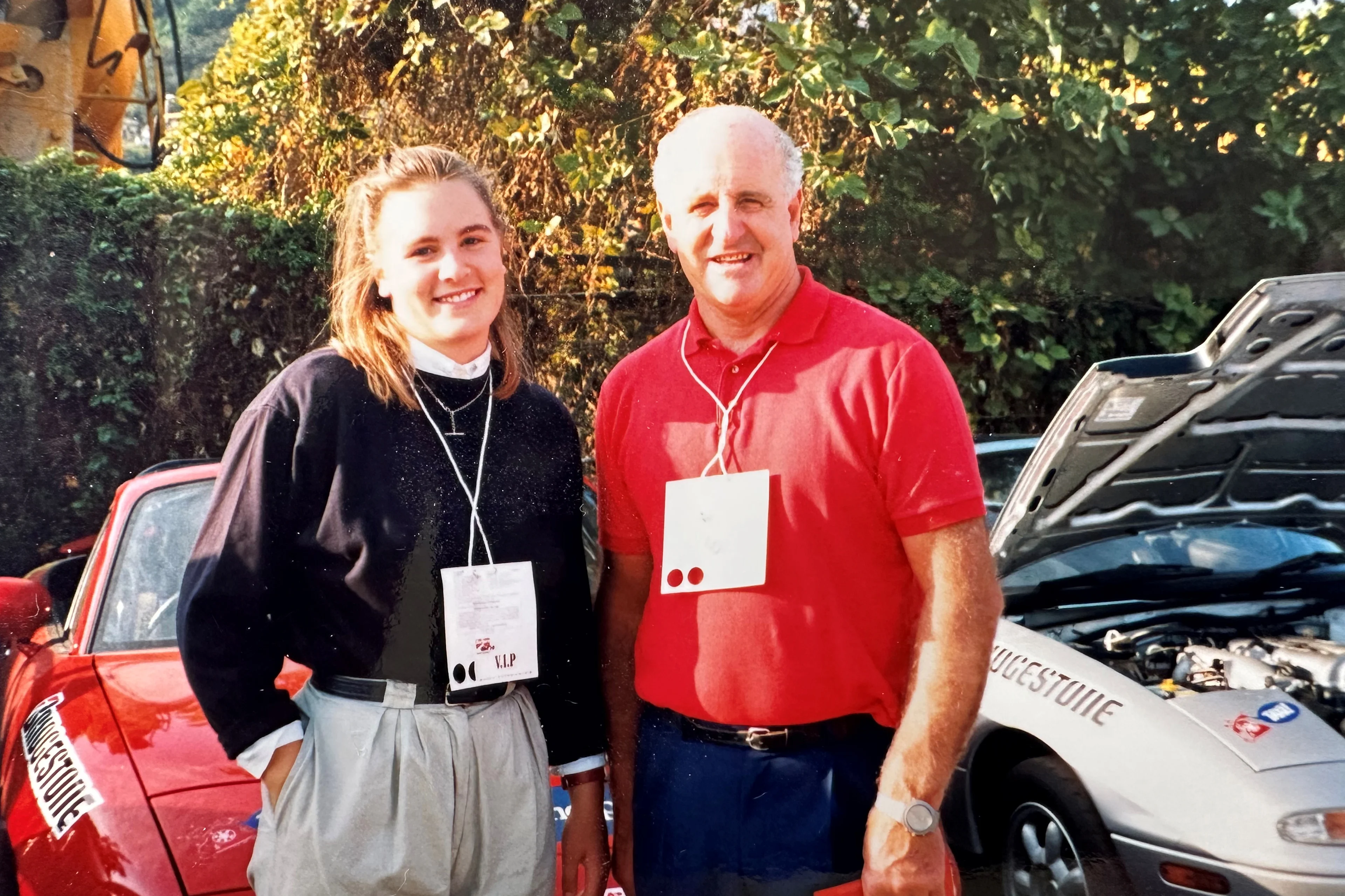 Archive photograph of Denny Hulme with his daughter Adele