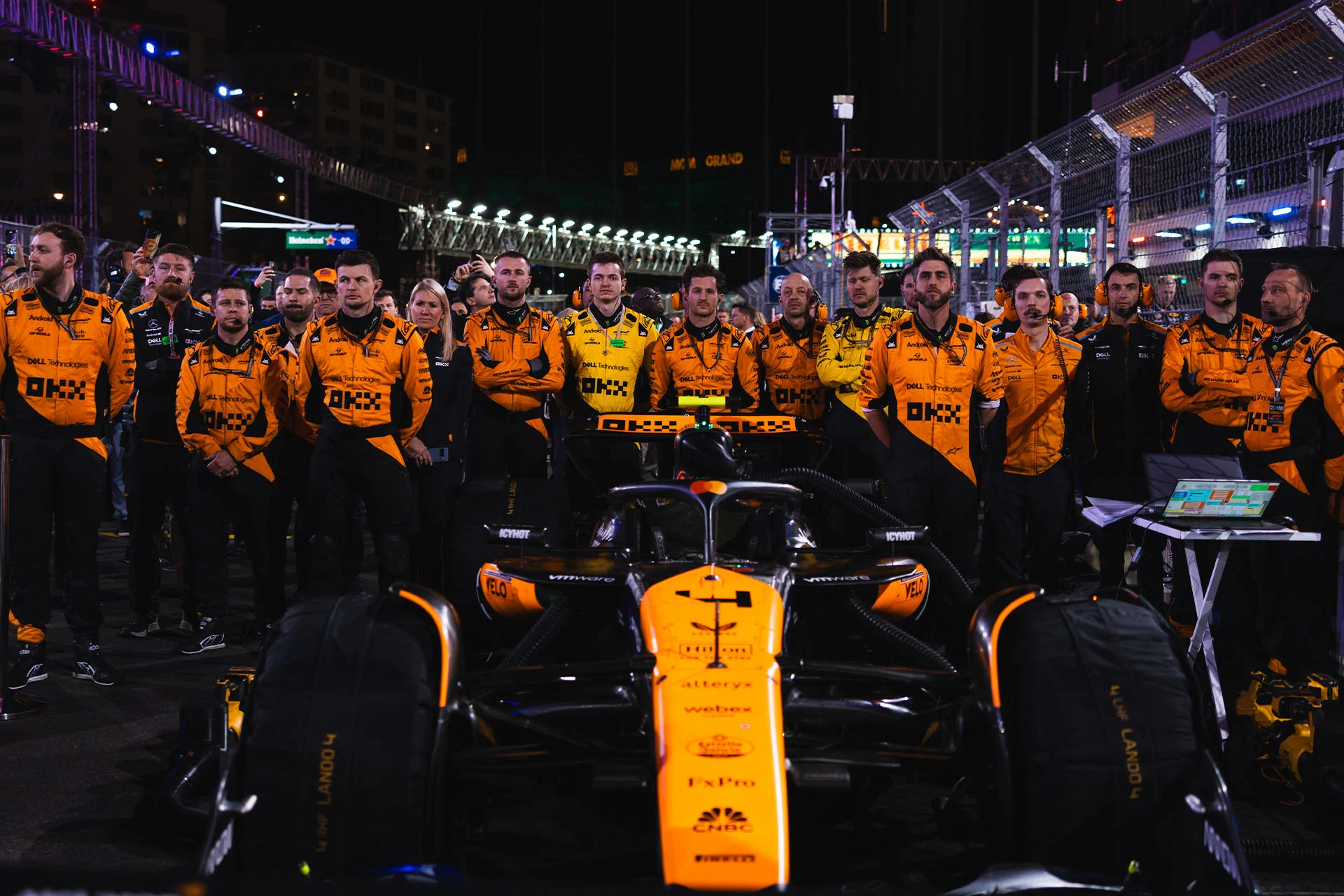 Hear from McLaren Formula 1 drivers Lando Norris and Oscar Piastri, as well as Team Principal Andrea Stella, after racing in Las Vegas.