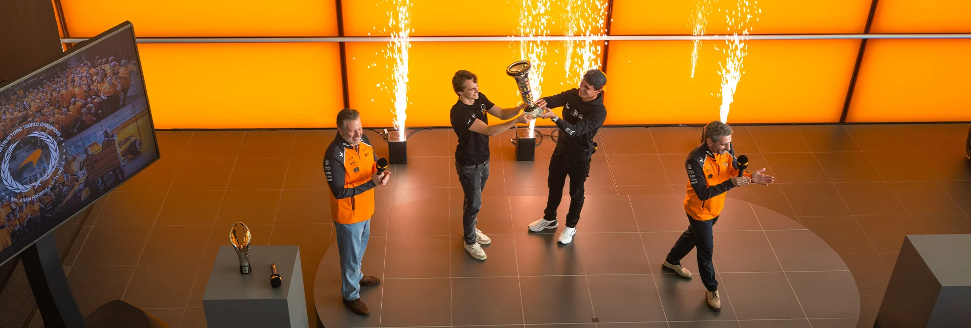 McLaren Racing celebrates the 2025 F1 Constructors’ title triumph at the MTC